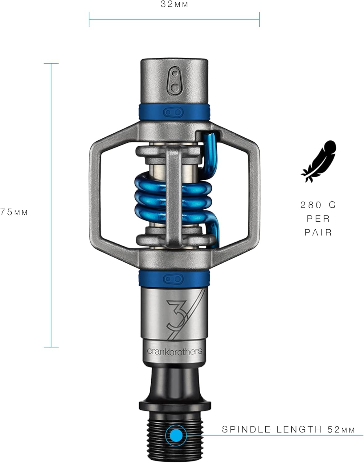 Crankbrothers Eggbeater 11 Titanium Road Bike Pedals, Gold, Lightweight, Unisex Adult