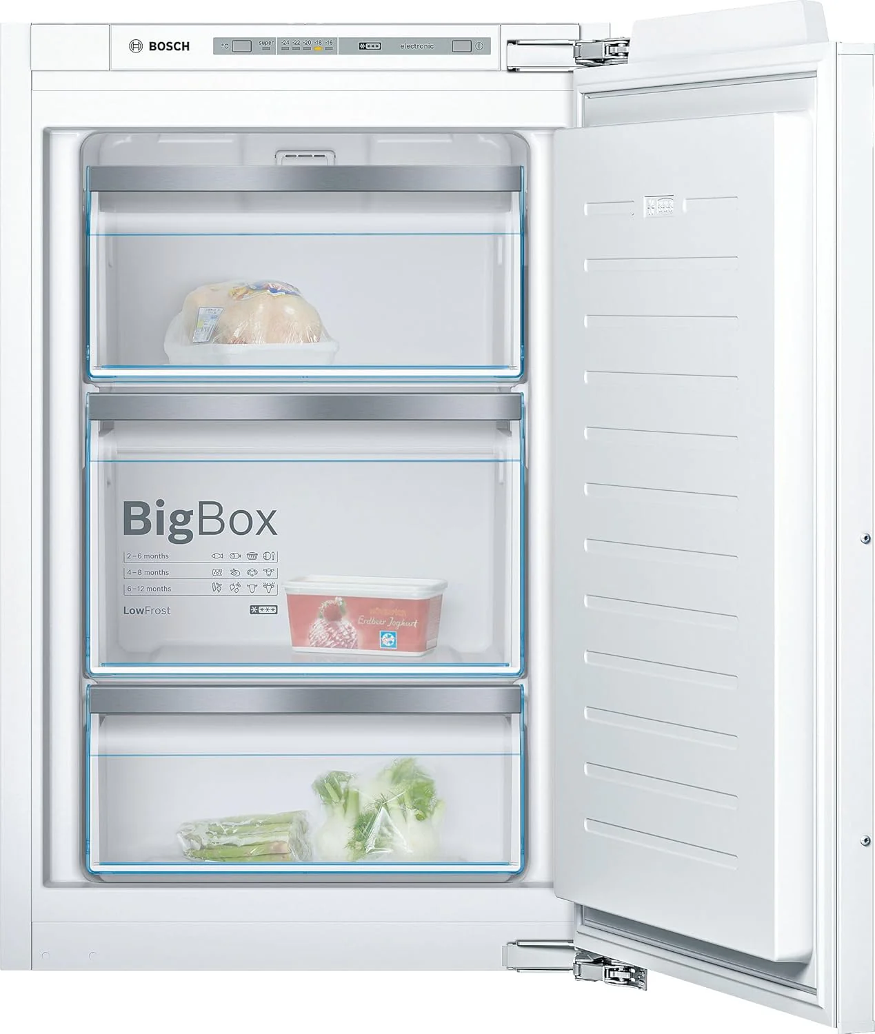 Bosch GIV11ADC0 Serie 6 Congelatore da incasso, 95 kWh, anno, 70 l, LowFrost, FreshSense, 72 x 56