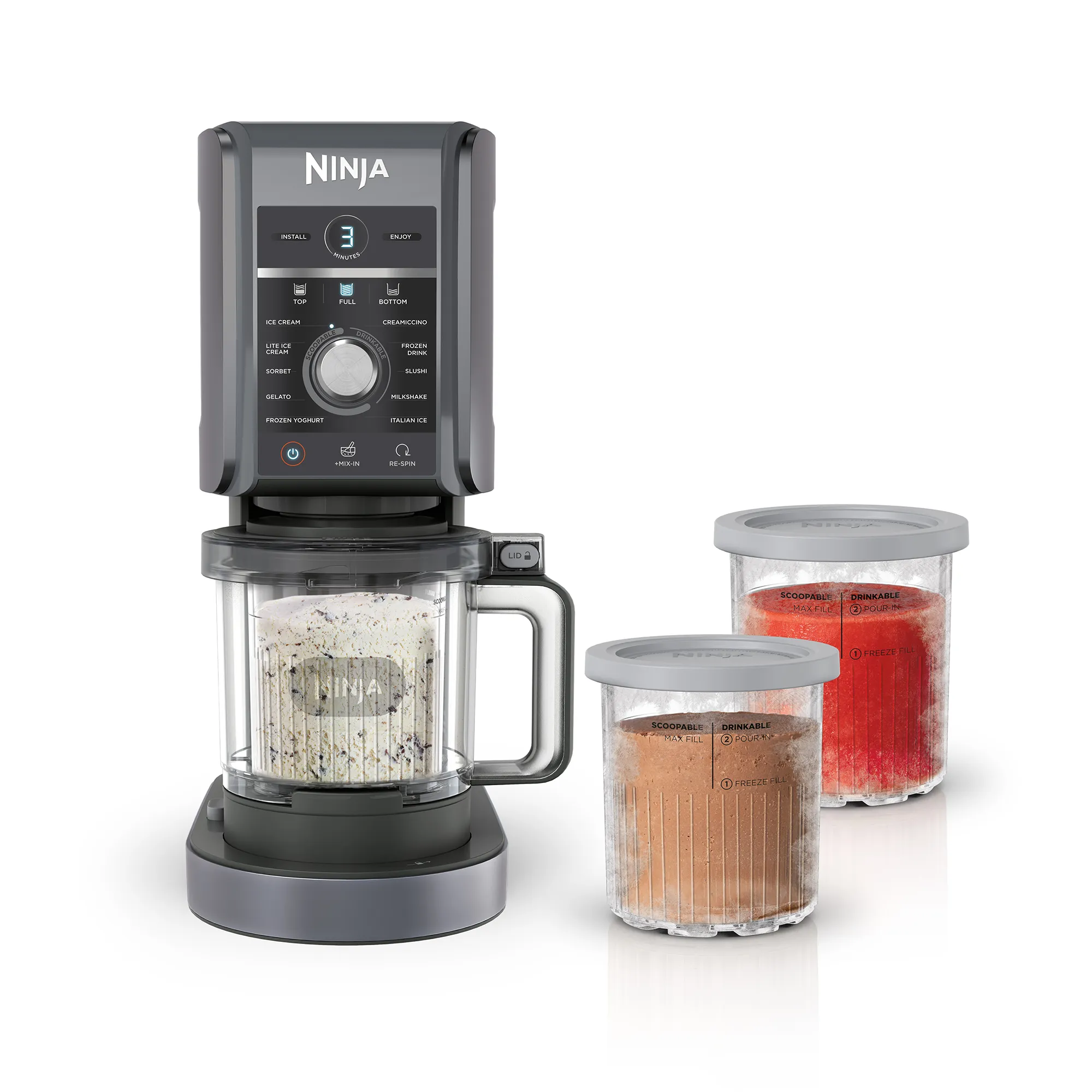 2025 Ninja CREAMi Deluxe 11 en 1 Máquina para helados y delicias congeladas