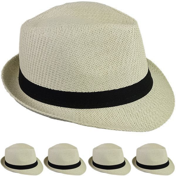 Sun Hats | Tan Fedora Cuban Hats | with Black Band 1328LI 23