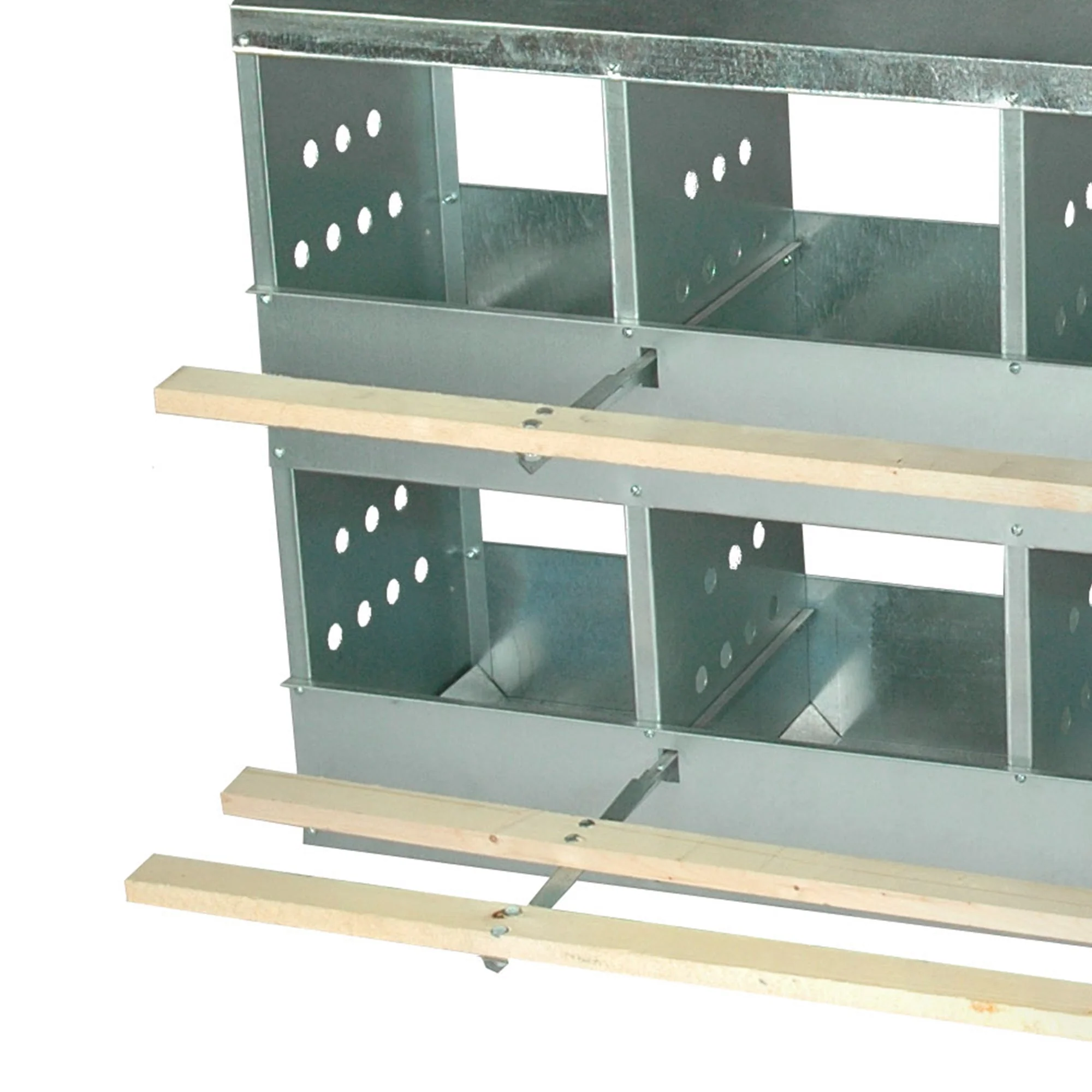 2025 Caja de Cría de Pollos BROWER de Acero Galvanizado con 10 Huecos para 50 Aves