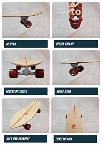 COASTO, Surfskate Coast Nova 33.5 "Coast, Sports and Leisure, Sports, Urban Sliding, Skateboarding, Skateboards e Caster Boards, Skateboards, SK Cnova33 : Sport e tempo libero