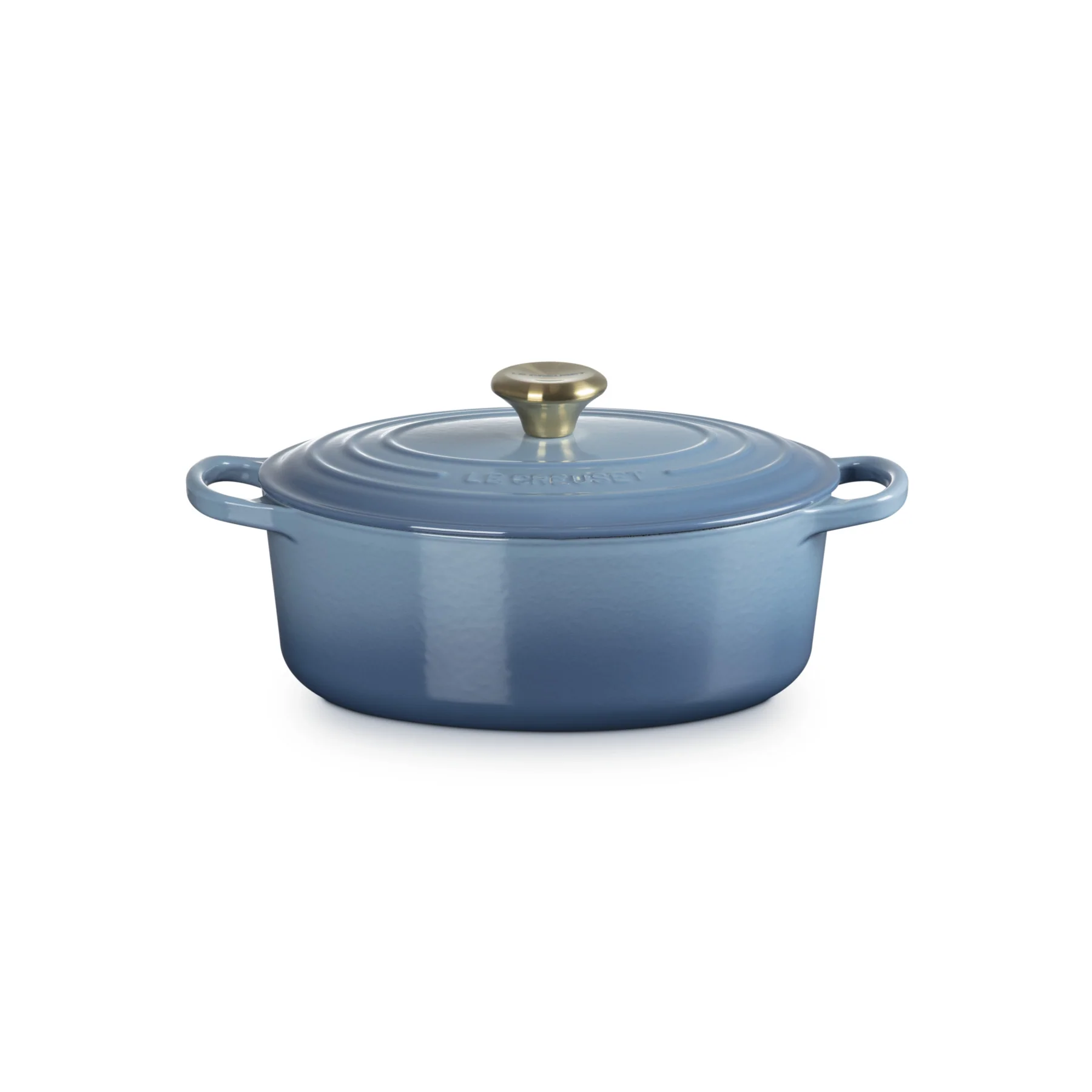 Le Creuset Pfanne Signature Bräter Oval  27 cm Chambray