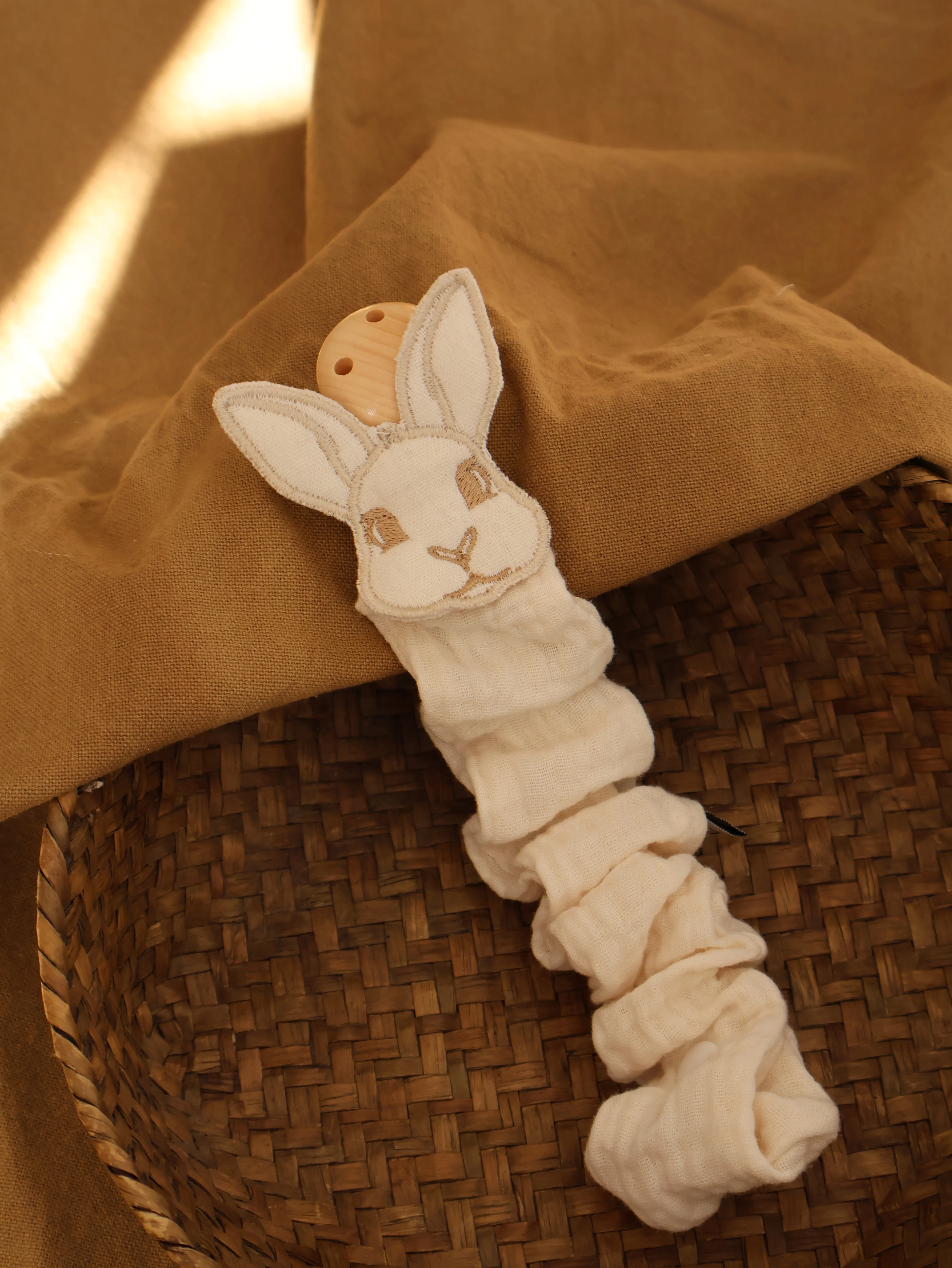 Chupetero Fruncido Sia Gasa Cruda