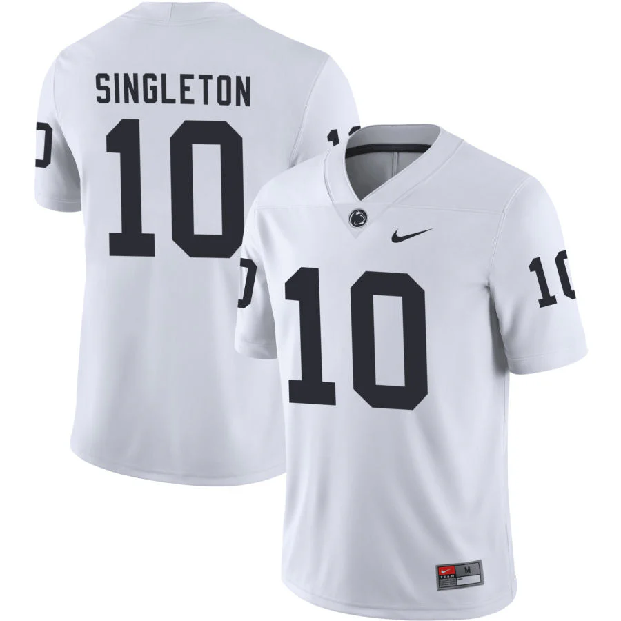 Men��s Penn State #10 Nicholas Singleton Football Jersey