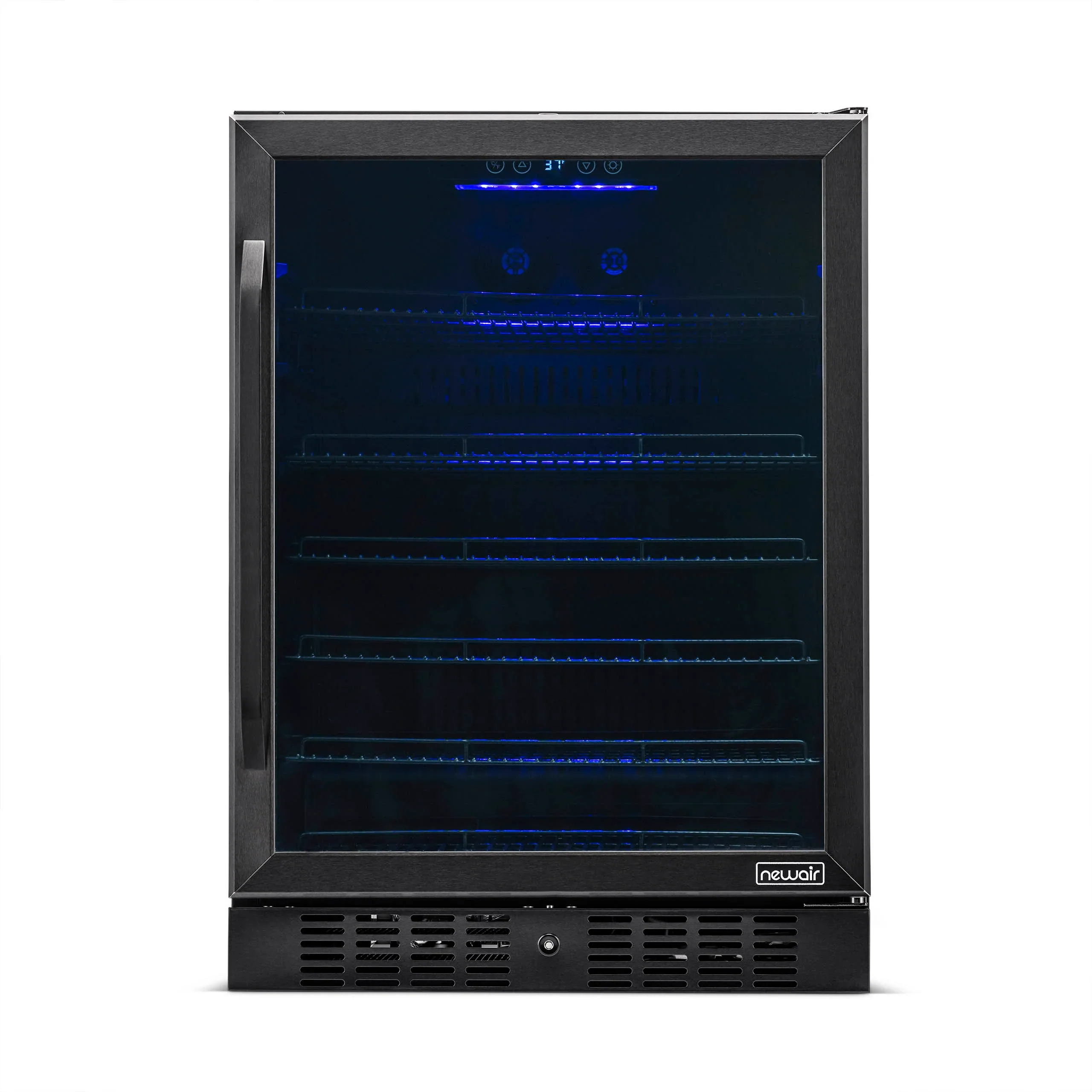2025 Refrigerador Empotrable Newair® de 177 Latas – 24” – Acero Inoxidable Negro