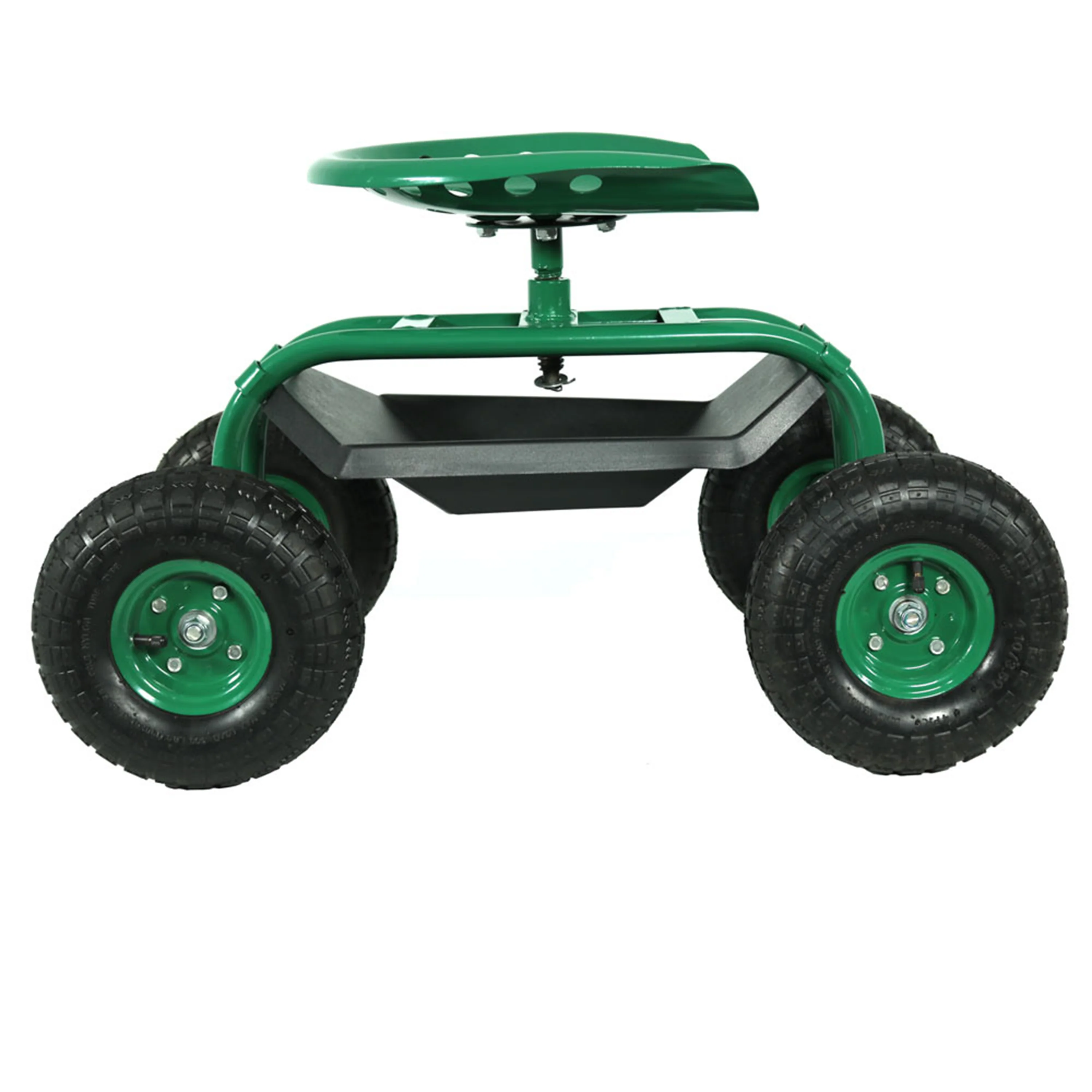 2025 Carrito de Jardín Rodante Sunnydaze con Asiento Giratorio de 360 Grados y Bandeja para Herramientas