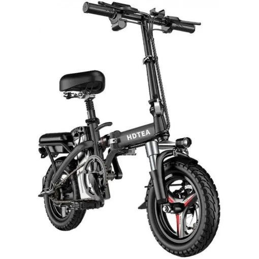 SALE & CLEARANCE Folding Electric Bike, 250W Electric Bike Suitable for Adults and Teenagers Removable Battery Fat Tire Electric Bike Beach Snow Bicycle, Best Fathers Mothers Lovers (Black)