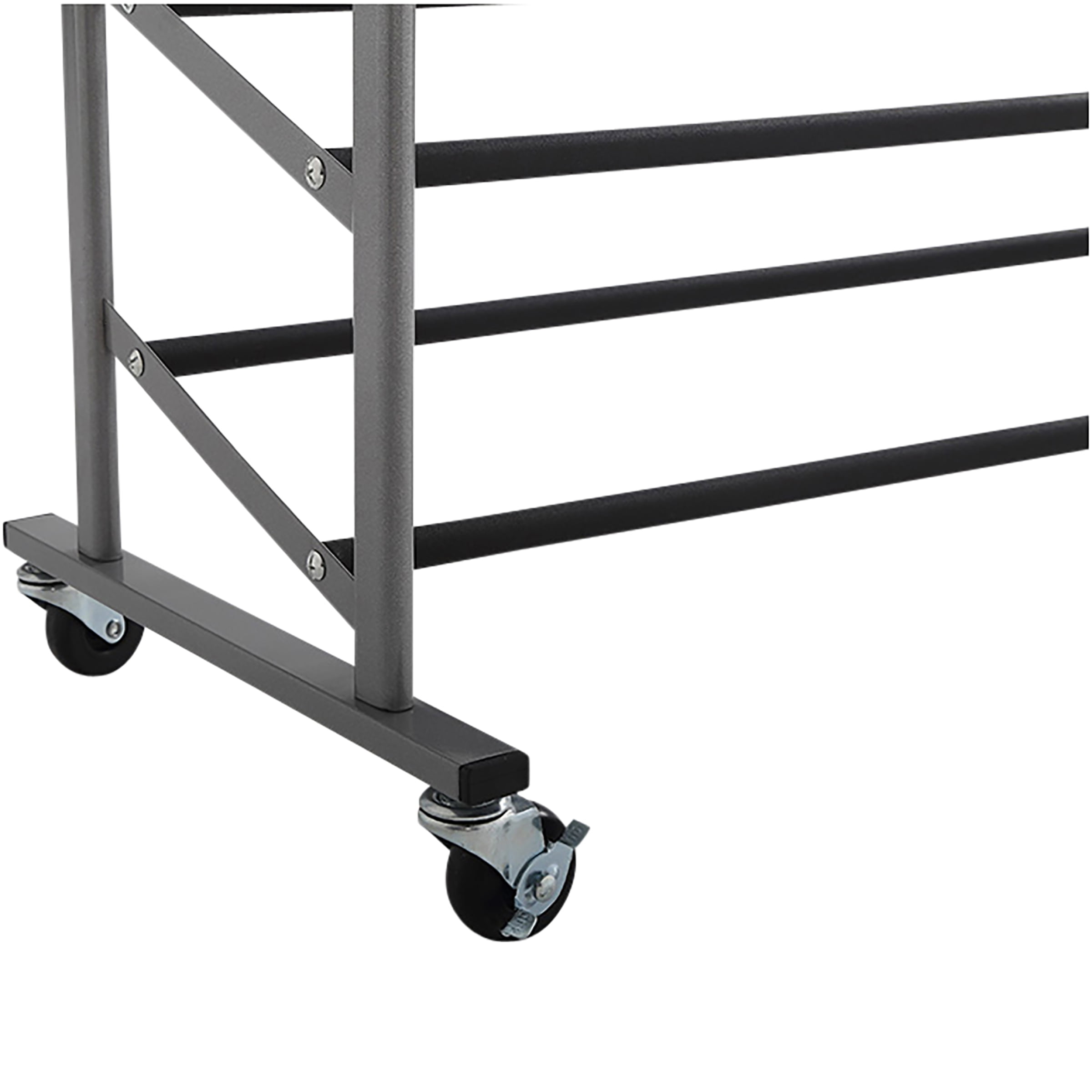 10-Tier Rolling Shoe Rack, Silver Finish, up to 30 Pair of Shoes