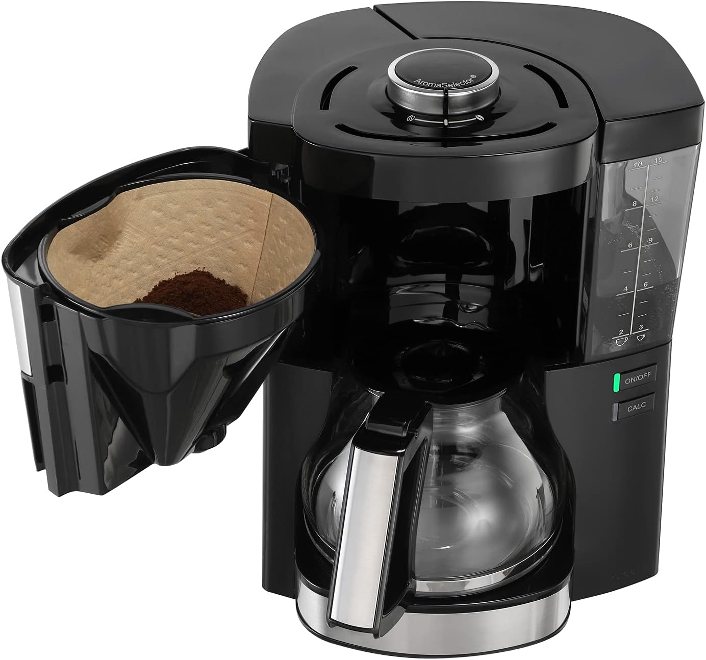 Melitta Look Perfection - Filterkaffeemaschine - mit Thermokanne - Tropfstopp - 10 Tassen - Schwarz (1025-16)