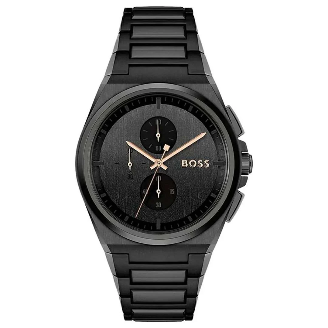 Hugo Boss Steer Chronograph Black Dial Men's Watch - 1514068