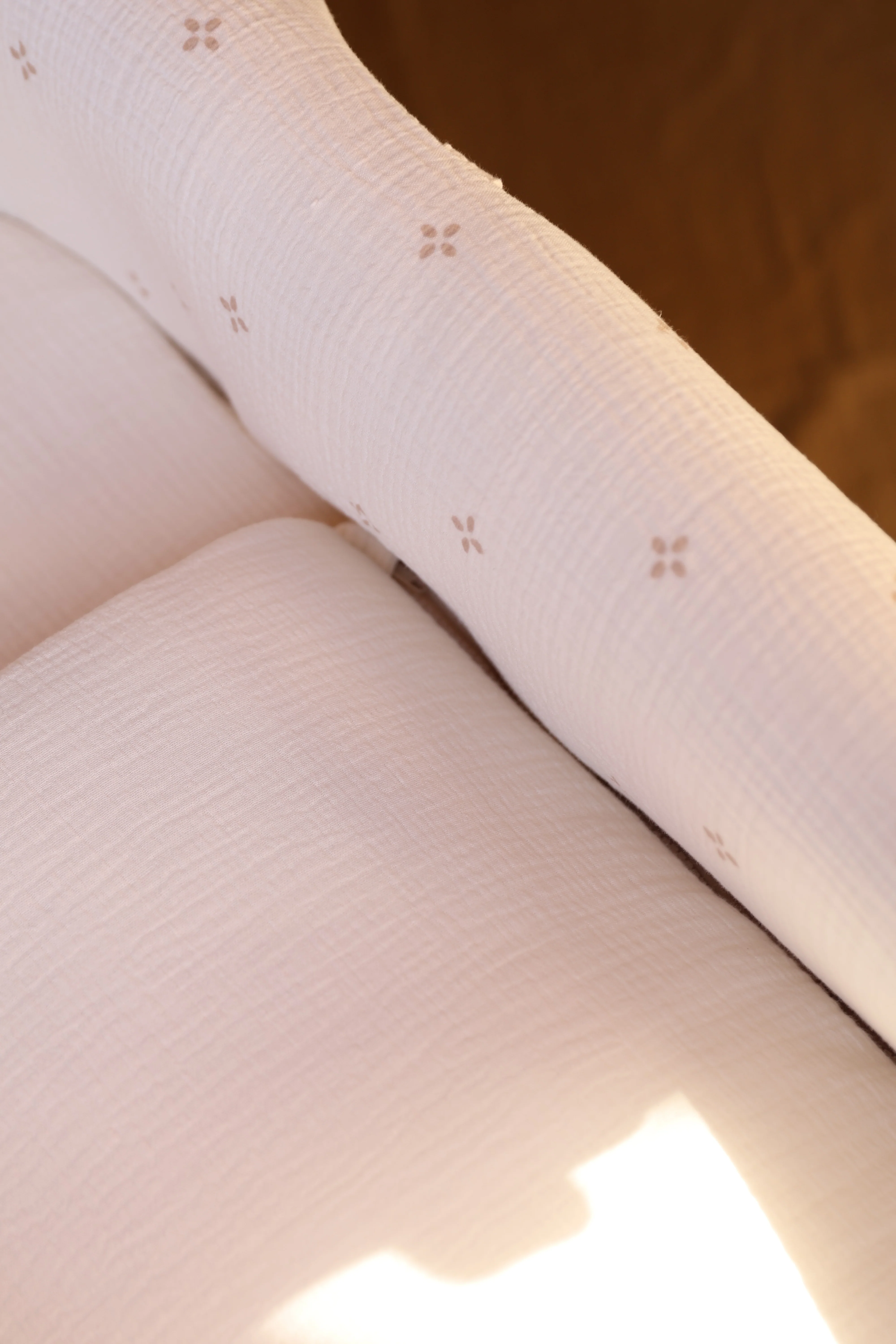 Vestidura Cochecito Gasa Dalia + Gasa Cruda Reversible