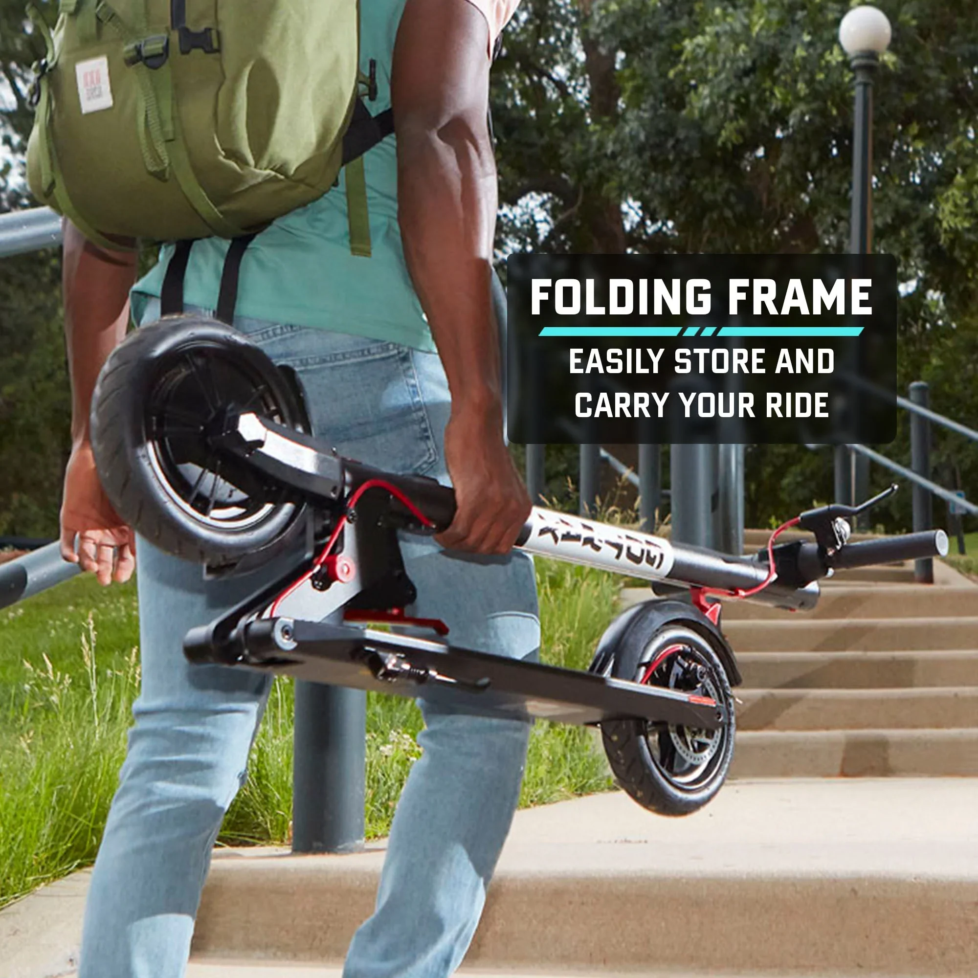 2025 Gotrax GXL V2 Patinete Eléctrico – Patinete Plegable Ligero para Desplazamientos Diarios de Adultos y Adolescentes
