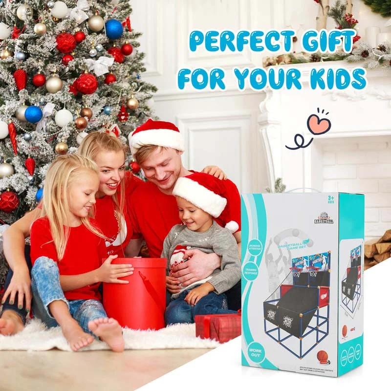 Eletriclife Kids Arcade Basketball Game Set with 4 Basketballs and Ball Pump