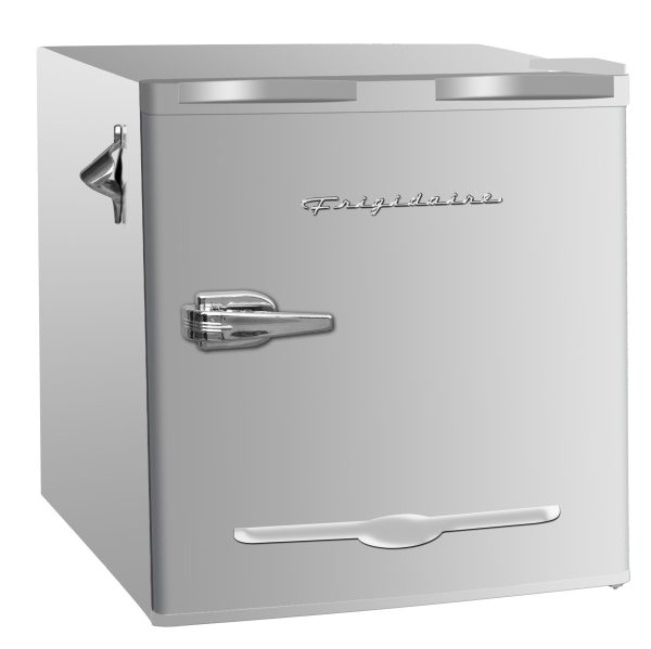 1.6 Cu Ft Retro Mini Fridge with Side Bottle Opener, Moonbeam