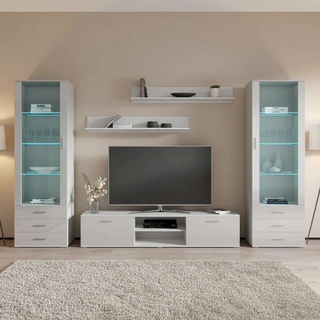 Contemporary Wall Unit Entertainment Center