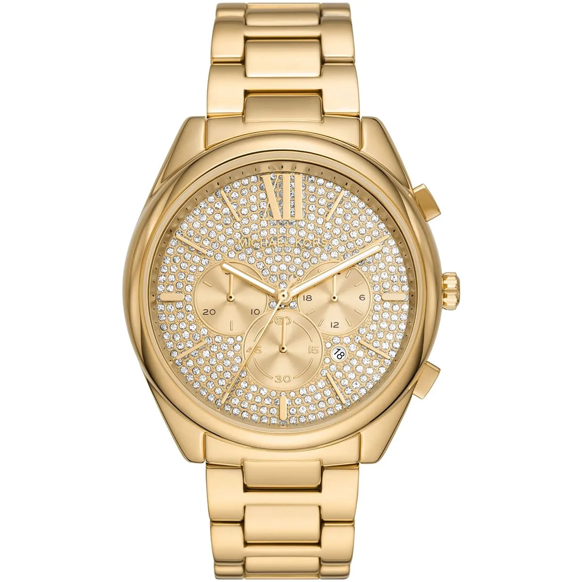 Michael Kors Oversized Janelle Pavé Gold-Tone Men's Watch - MK8995