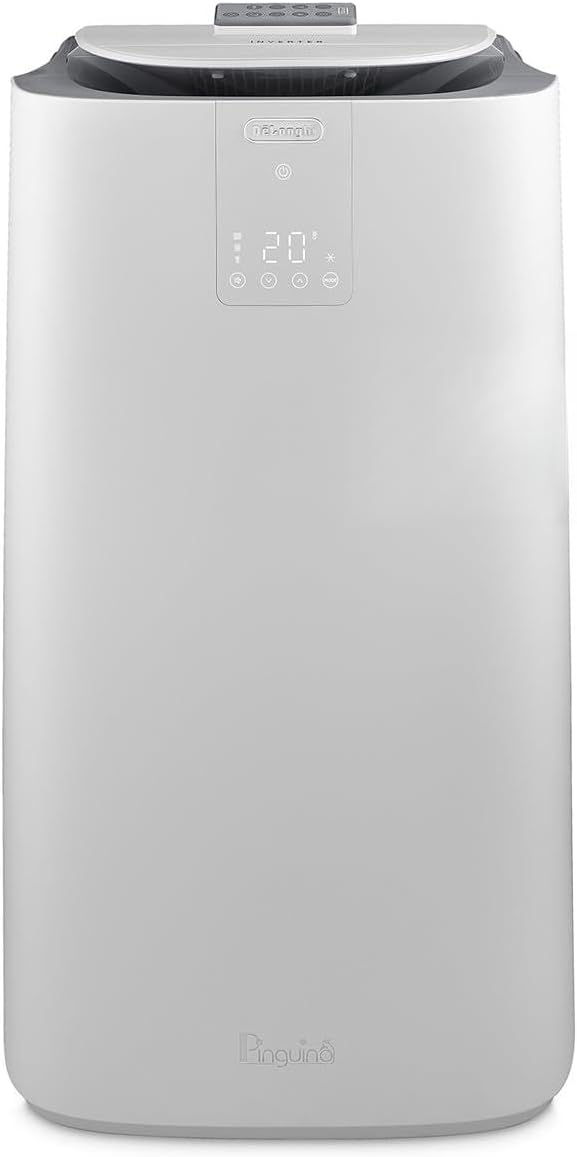 De'Longhi Pinguino Extreme - Mobiles Klimagerät, für Räume bis 33,5 m², mit Luftentfeuchter & Ventilator, 8900 BTU, Leiser Betrieb, Eco-Real-Feel, 24h-Timer, Energieeffizienzklasse A+ (PACEX93)