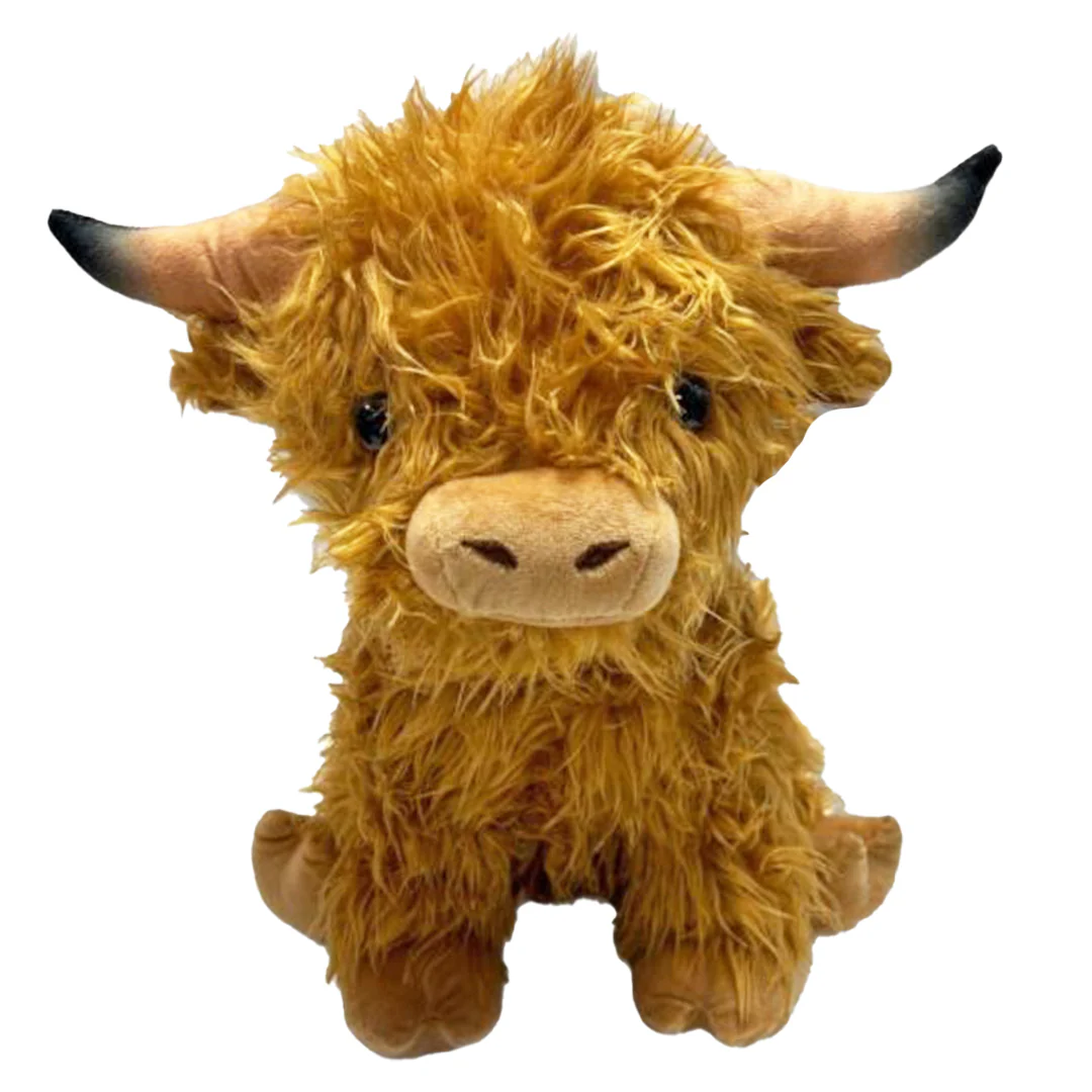 Tan Large Sitting Highland Coo