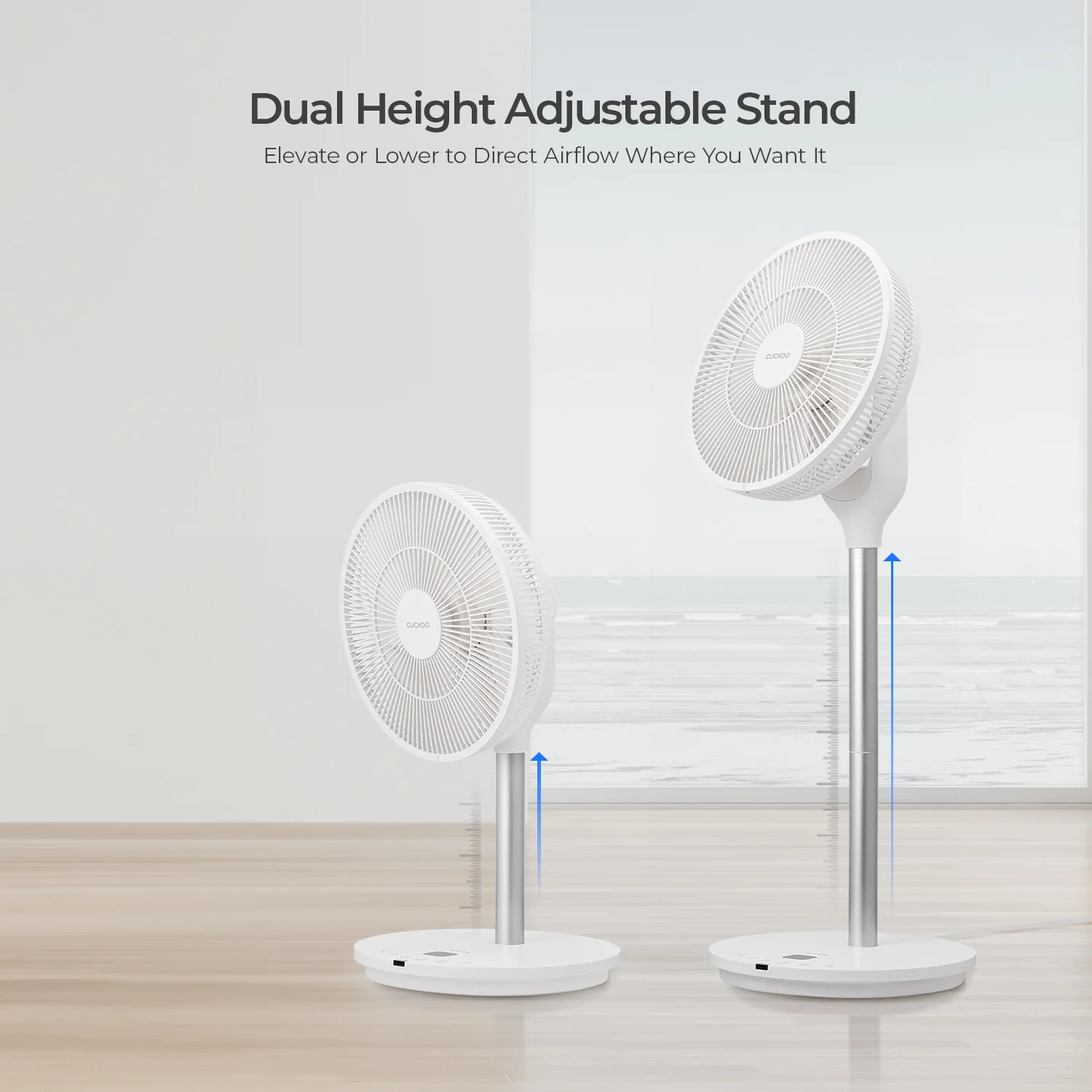 2025 Ventilador Circulador de Aire Rotativo 360° (CF-AC1410WH), Ventilador de Pie con 12 Velocidades