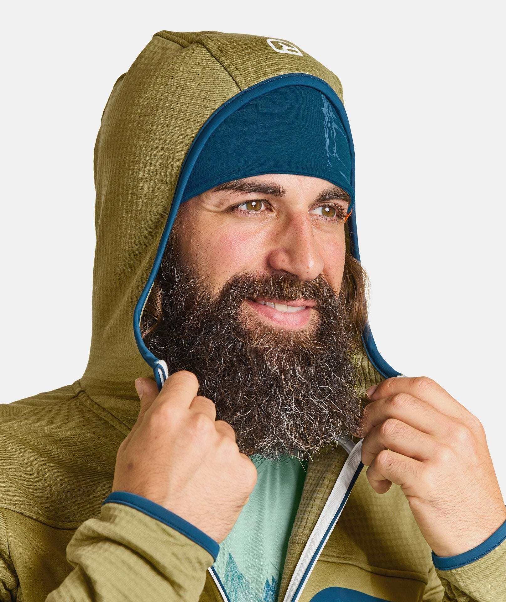 Fleece Grid Hoody m