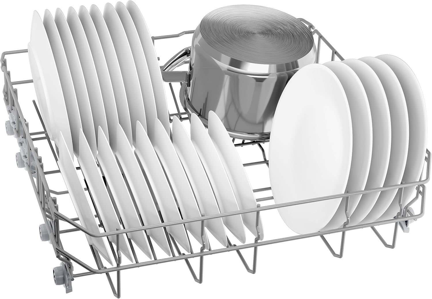 Bosch - Dishwasher Free Installation, Series 4, 60 cm. wide, 3rd tray, 14 services, Eco Silence Motor, Home Connect, Steel, SMS4HMI07E
