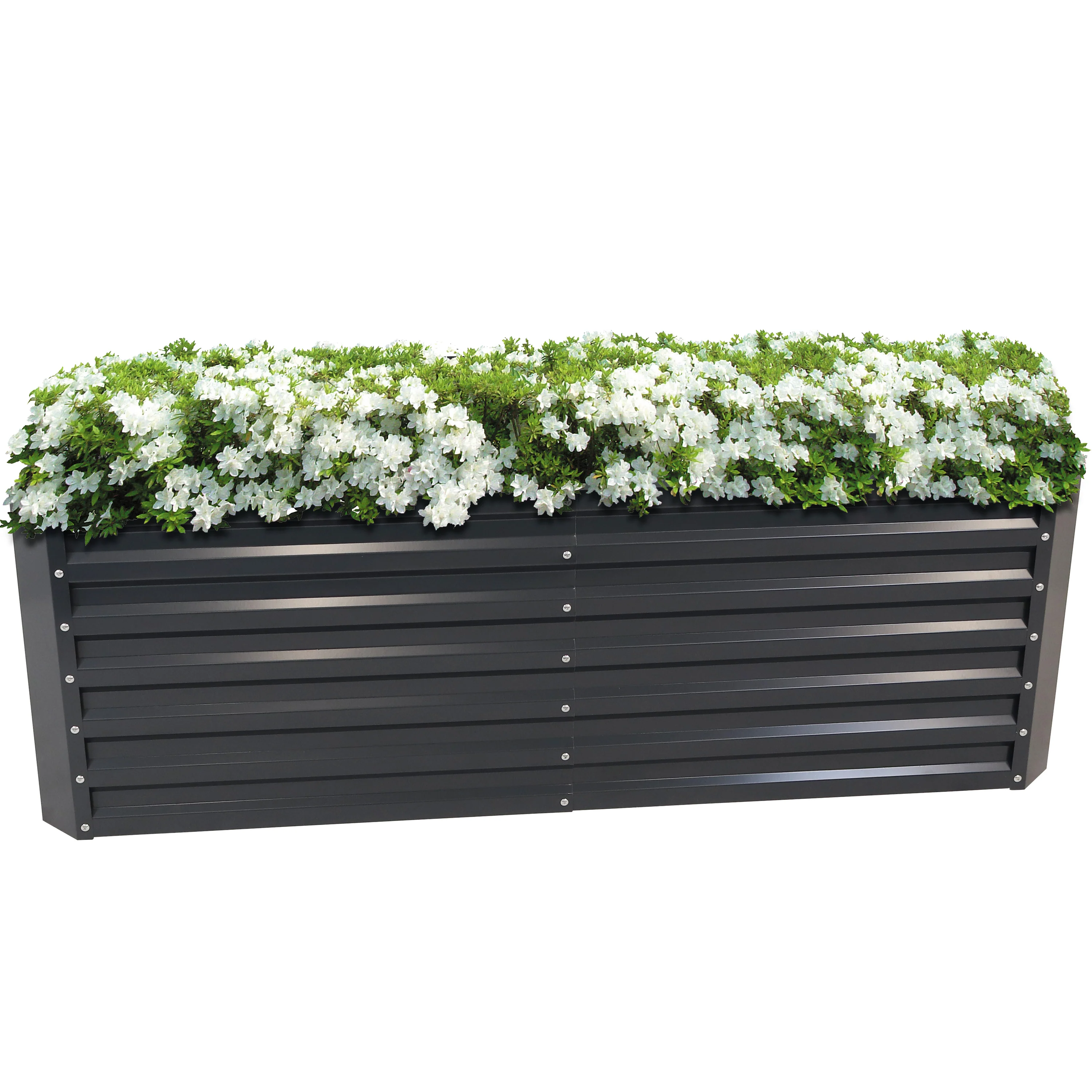 2025 Cama Elevada Rectangular para Jardín Sunnydaze de Acero Galvalume - 180 cm