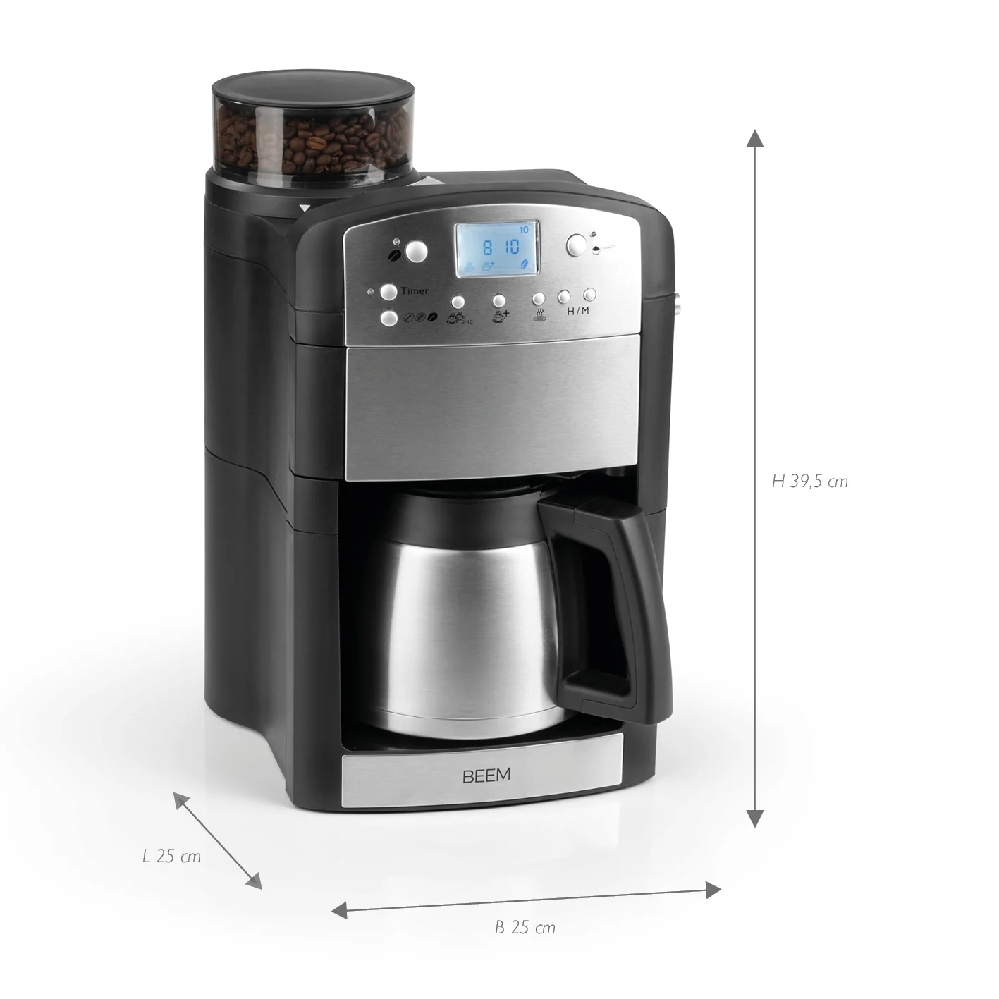 2025 FRESH-AROMA-PERFECT – Cafetera de filtro con molinillo integrado y jarra isotérmica
