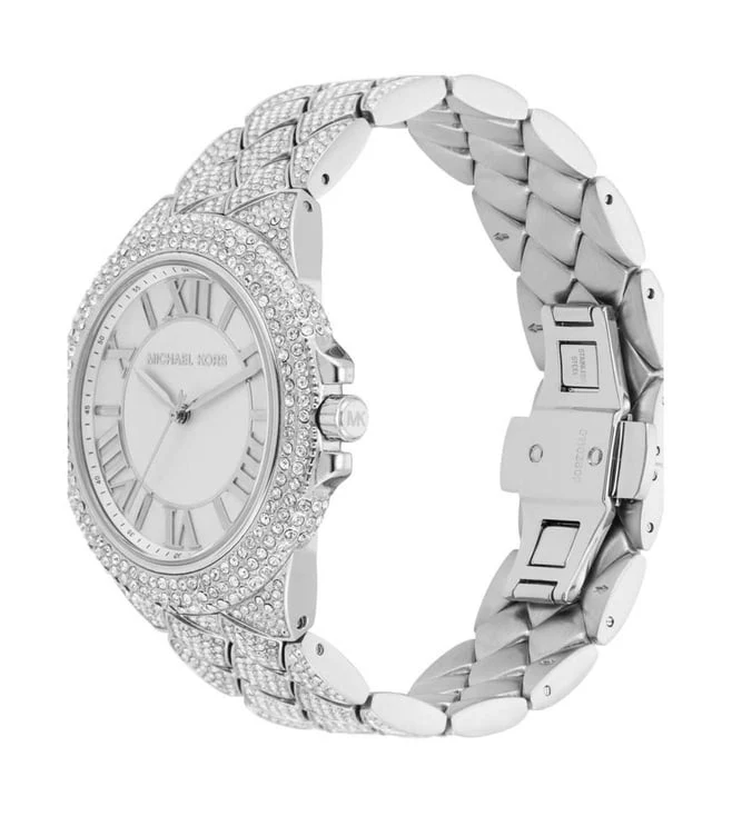 Michael Kors Camille Pavé White Dial Silver Women's Watch - MK4803