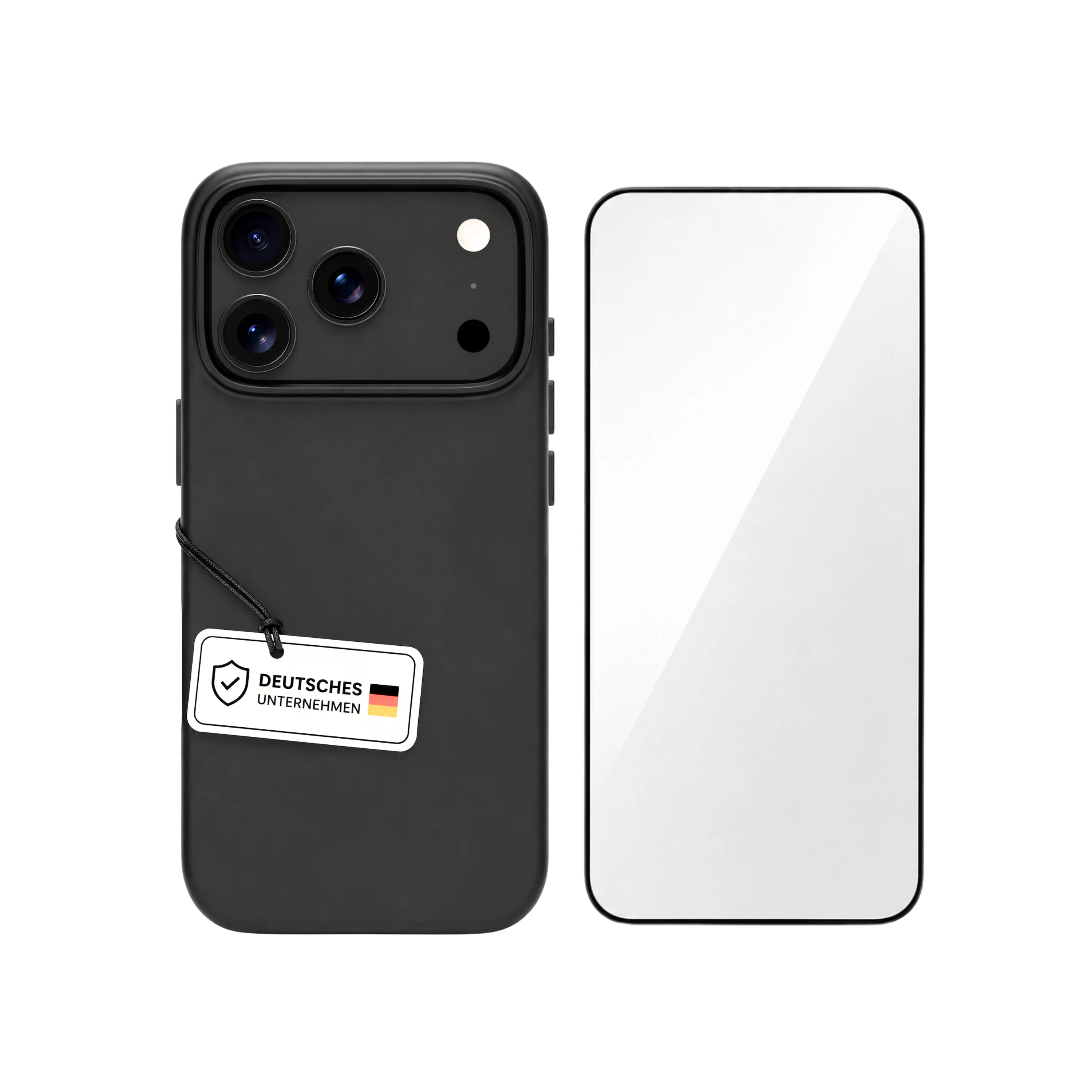 Schwarze H��lle f��r iPhone - handyh��lle mit Displayschutz