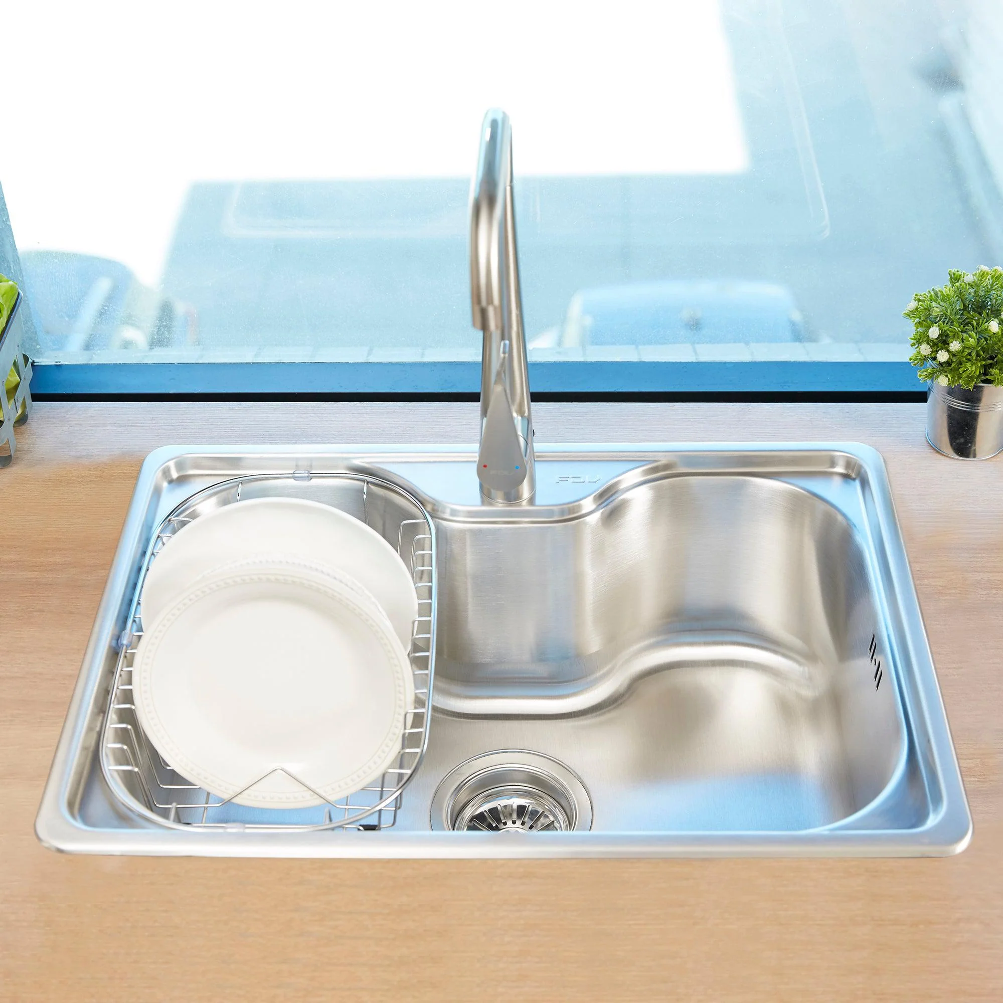 2025 Lavaplatos Sobre Cubierta Acero Inox Small Acqua FDV
