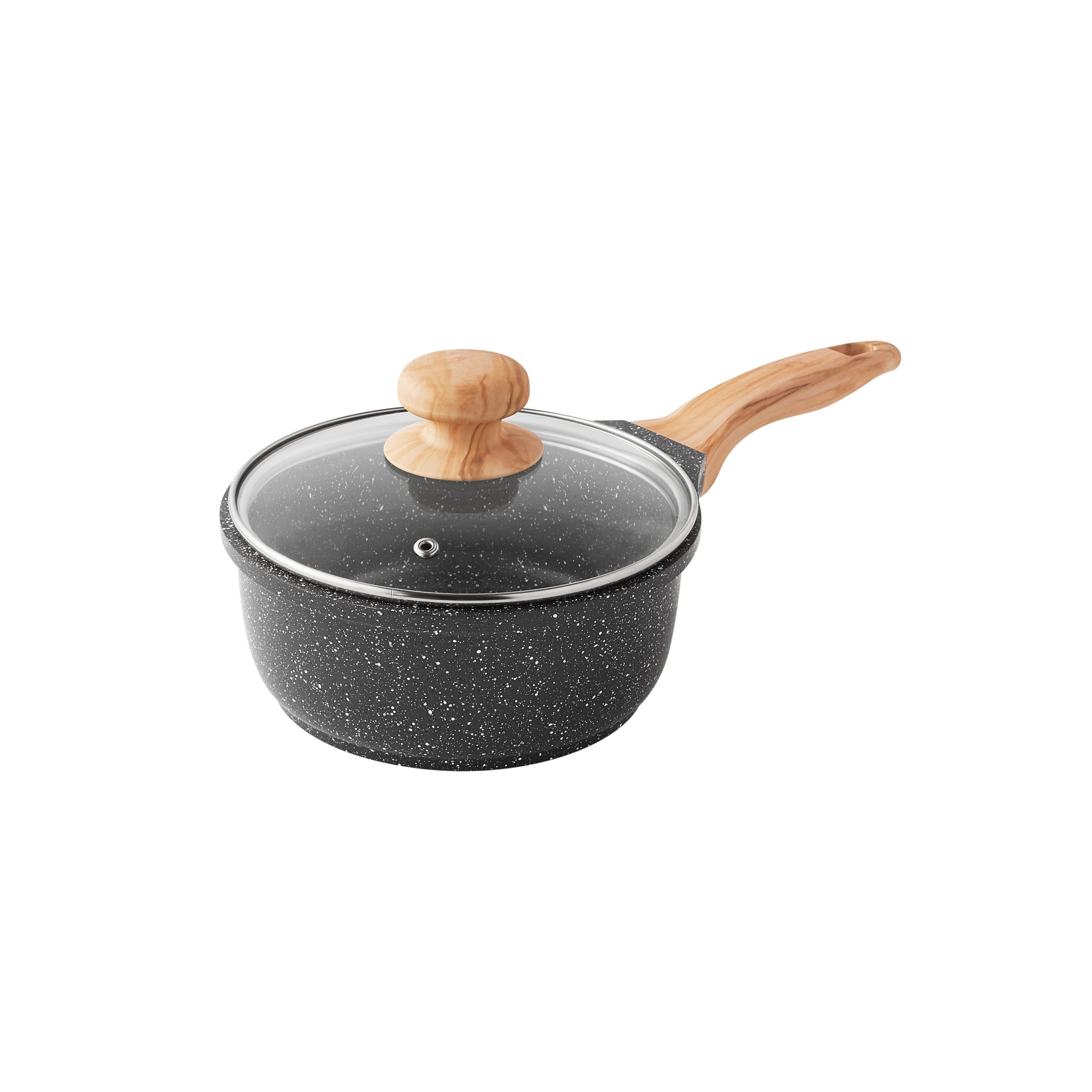 The Pioneer Woman Prairie Signature 12-Piece Cast Aluminum Cookware Set, Charcoal Speckle