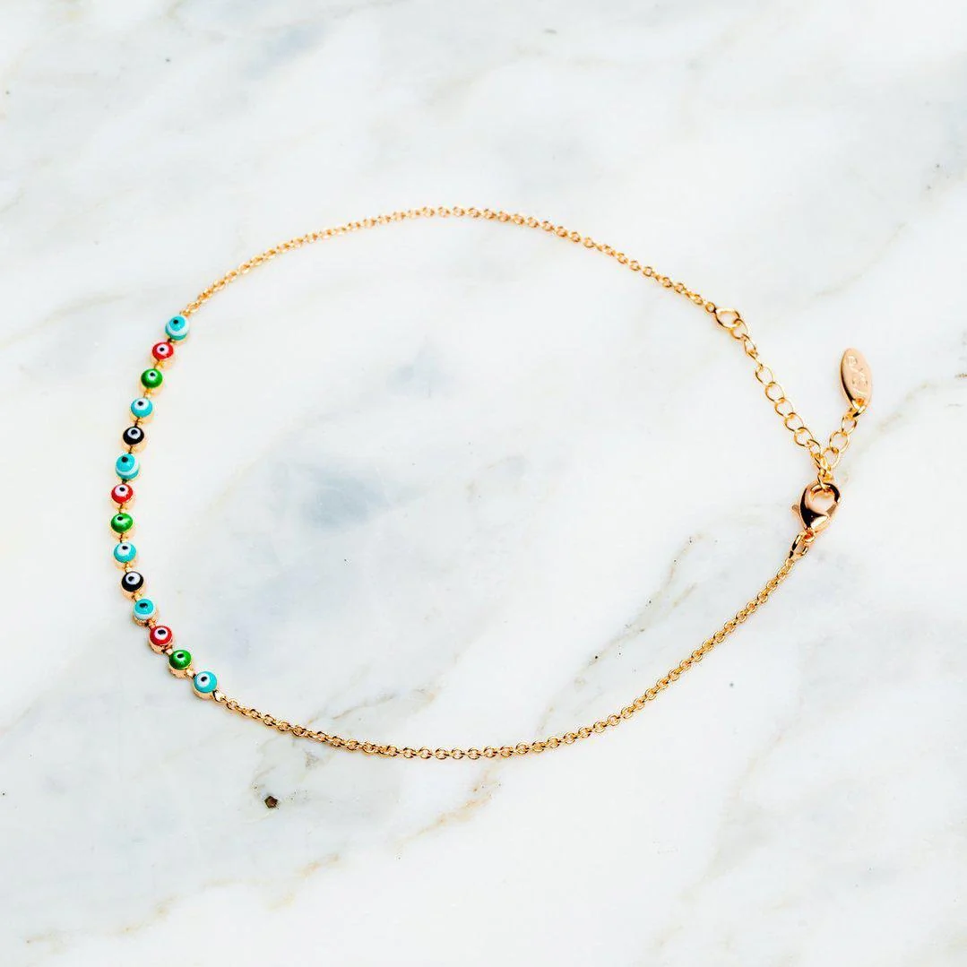 Enkelband Boos Oog - Nazar Enkelbandje - Multi Evil Eye - Bescherming