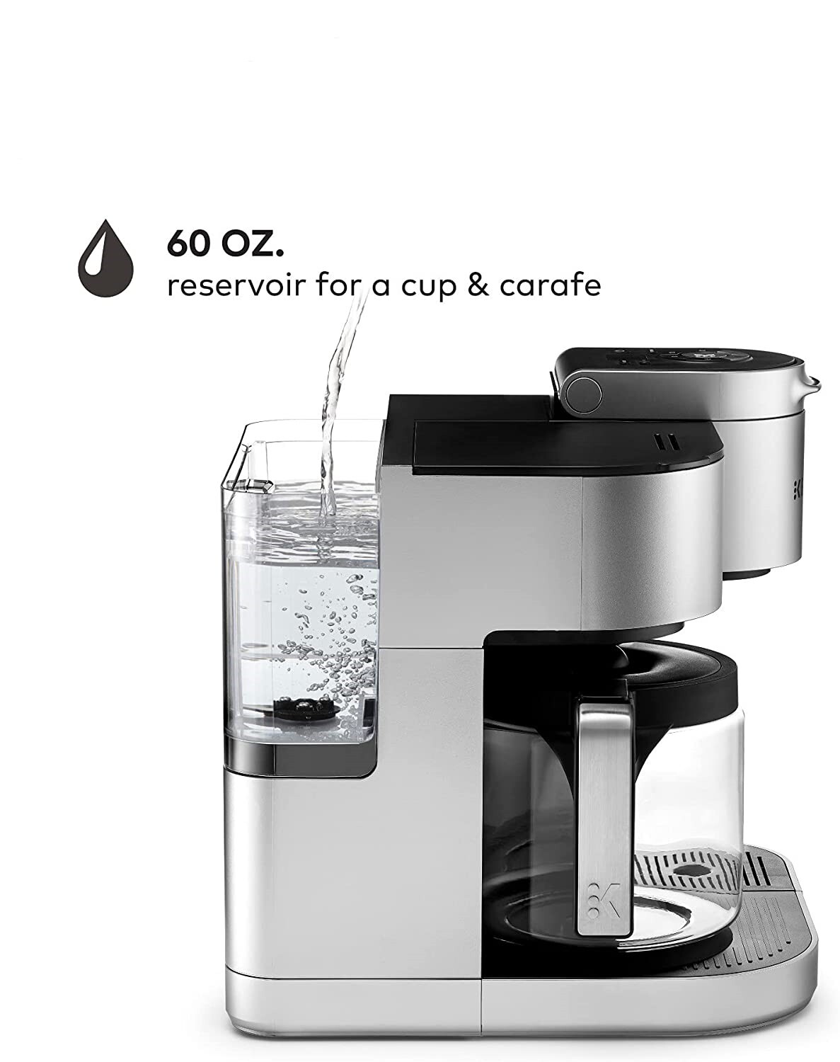 K-Duo Coffee Maker by Keurig, Single Serve & 12-Cup Carafe, Compatible with K-Cup Pods & Ground Coffee, Black