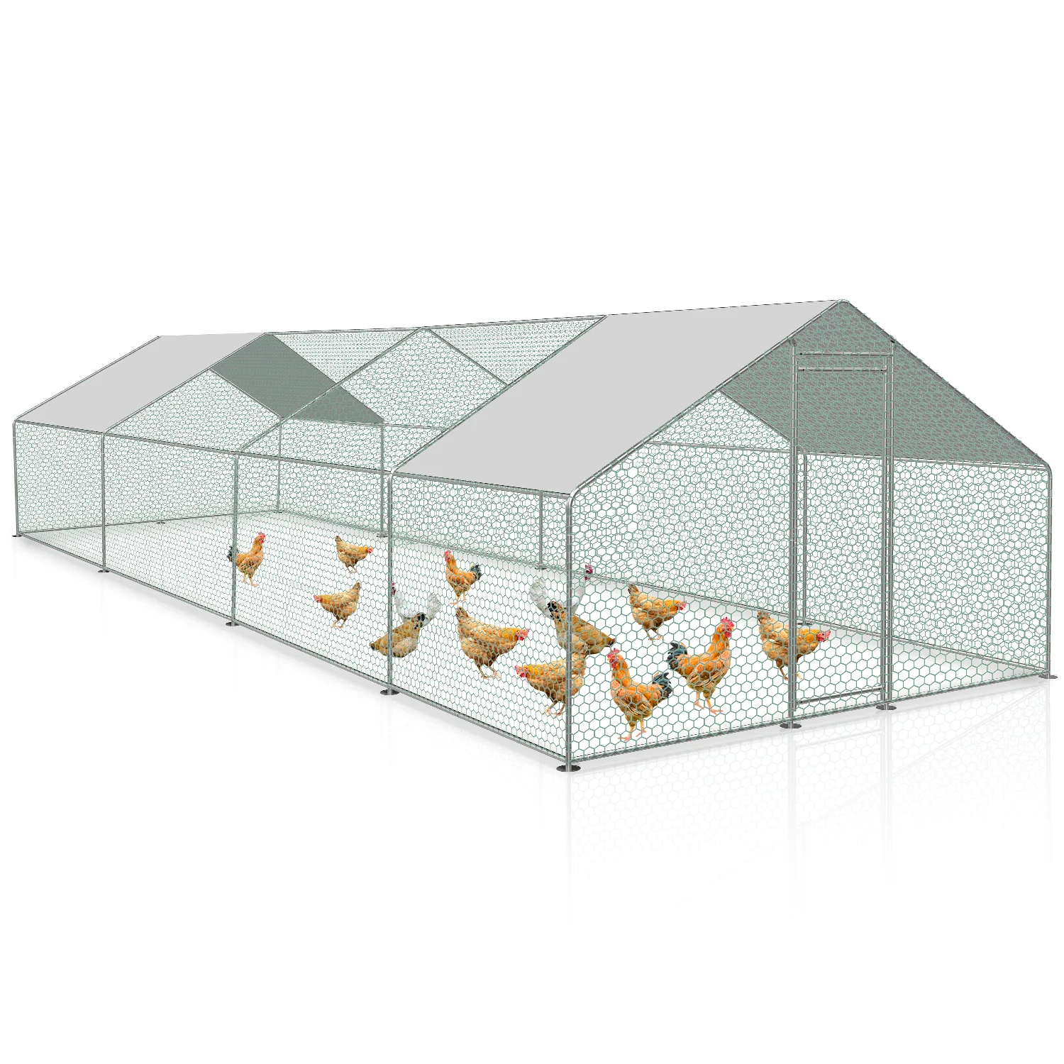 2025 Sonnewelt Kippenhok met PE-zeildoek 3x8x2m