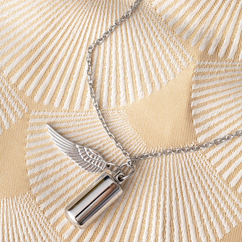 Urn Ketting - As Hanger - Engel Vleugel - RVS - Vrijheid