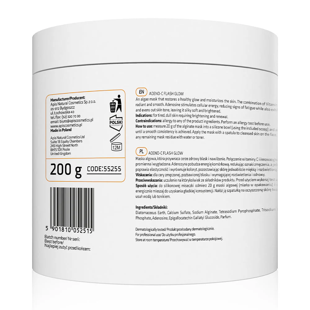 Apis ADENO-C Flash Glow Illuminating Algae Mask | 200g