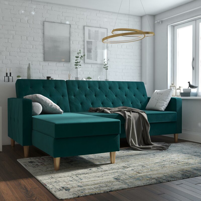 Liberty 84′′ Wide Reversible Sleeper Sofa & Chaise