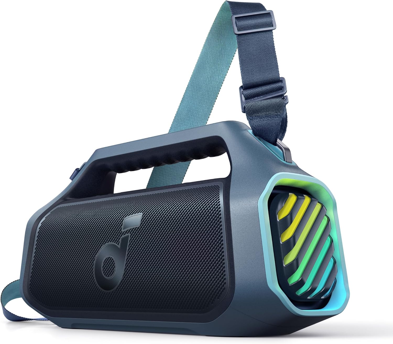 soundcore Boom 2 Plus Outdoor Lautsprecher, 140W, 2+2 Channel, BassUp 2.0, 20h, Schnellladung, IPX7 wasserdicht, RGB Lichter, USB-C, Power Bank, BT 5.3, tragbarer Bluetooth Lautsprecher, Camping