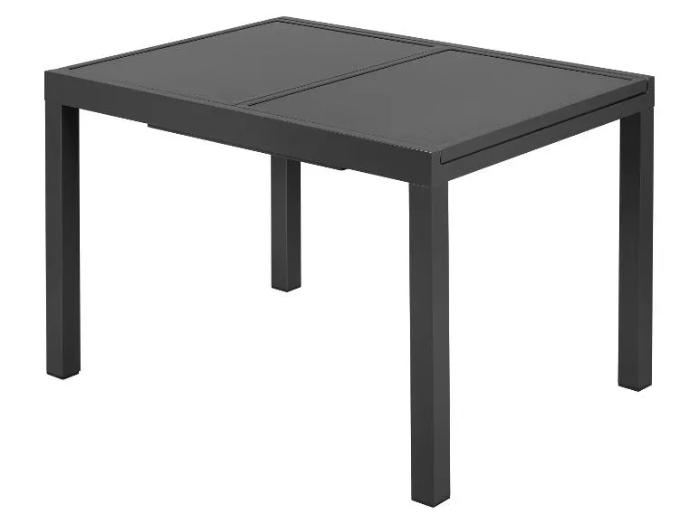 Alu-Set »Houston«, 9-teilig - Ausziehtisch & 8 Hochlehner, grau