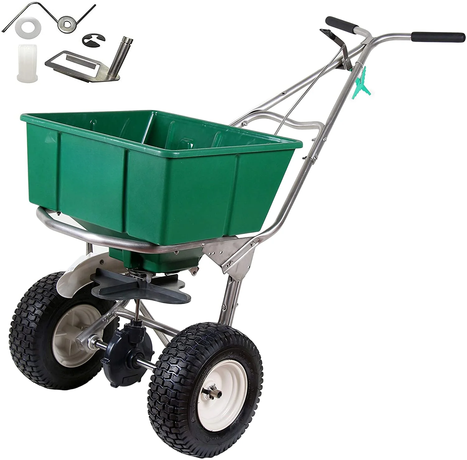 High Wheel Walk-Behind Fertilizer Spreader with Agitator Repair Kit (Bundle, 2 Items)