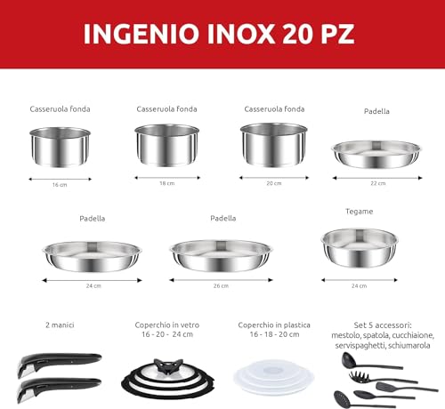 Lagostina Ingenio Pentole Induzione Inossidabile