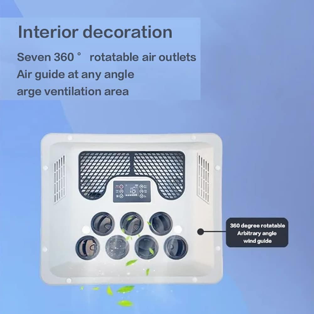 AYUE Klimaanlage 2 in 1 DC RV Dachklimaanlage RV mit Kühlung und Heizung Elektrische Parkklimaanlage Wohnmobil Klimaanlage für Autos RV LKW