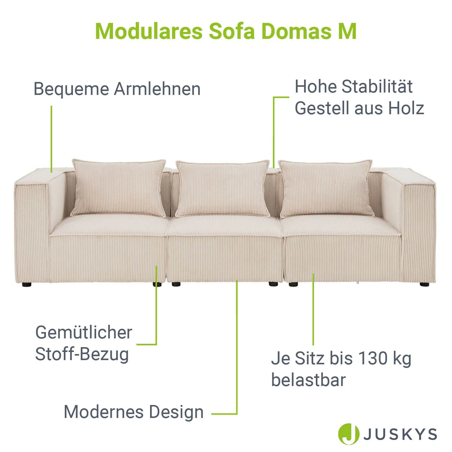 2025 Sofá modular Domas M - 3 plazas