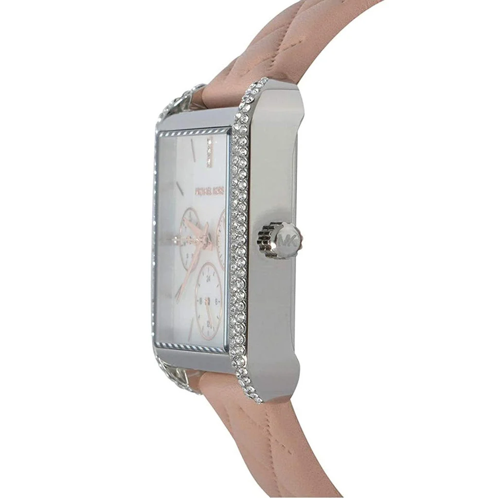 Michael Kors Drew MOP Dial Pink Leather Women's Watch - MK2768