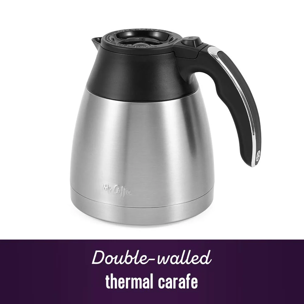 Mr. Coffee 10-Cup Programmable Coffee Maker, Insulated Thermal Carafe