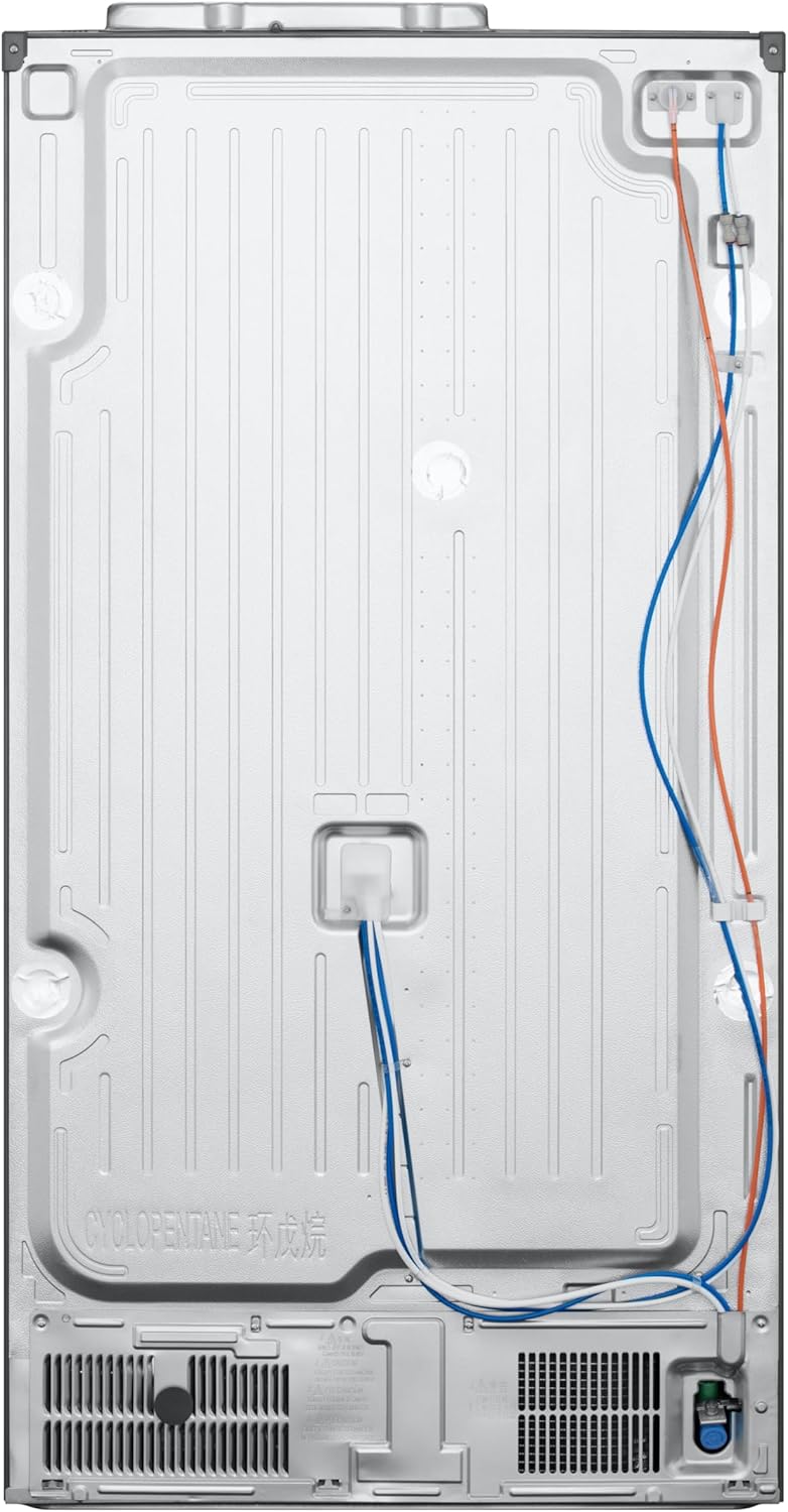 LG GSGV81PYLL Side by Side Kühlschrank, Klasse E, 635 L, Instaview, Kühlschrank mit Gefrierfach, Eis-, Crushed Ice- Wasserspender, Total NoFrost, Smart Inverter Kompressor, Wi-Fi