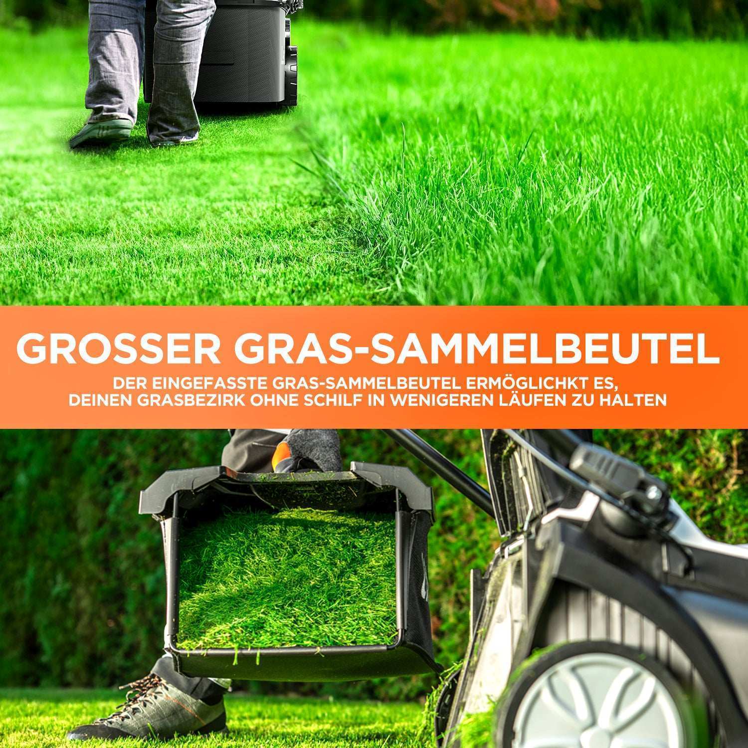 2025 Cortacésped inalámbrico U20 2 × 20V 43 cm brushless | Incluye 2 baterías de 4,0 Ah | Corte fácil hasta 500 m²