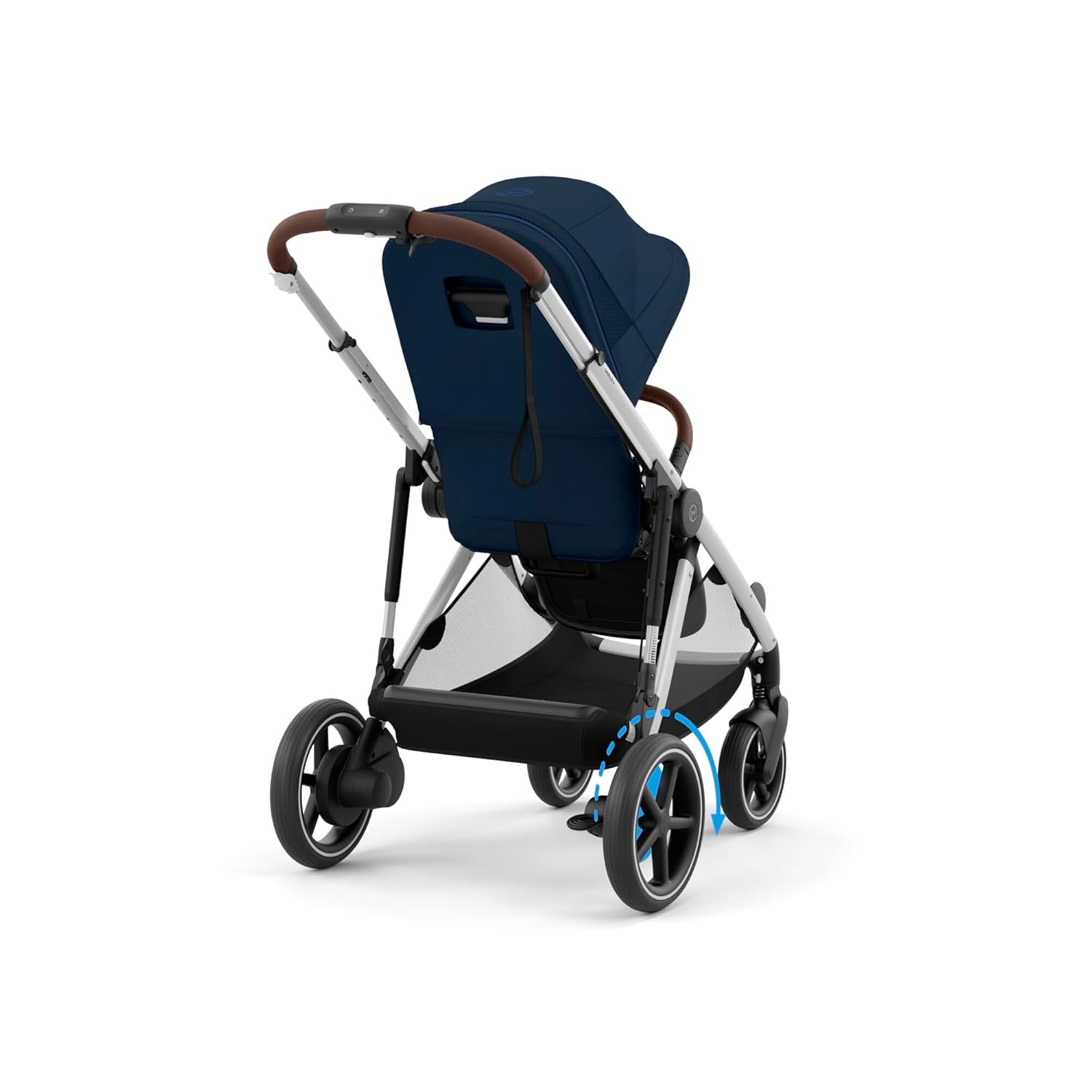 CYBEX Gold Kinderwagen e-GAZELLE S, Ab Geburt bis ca. 4 Jahre, Max. 22 kg (Single-Modus) / 2x 22 kg (Duo-Modus), All-in-1-System mit E-Antrieb und 20+ Konfigurationen, Moon Black