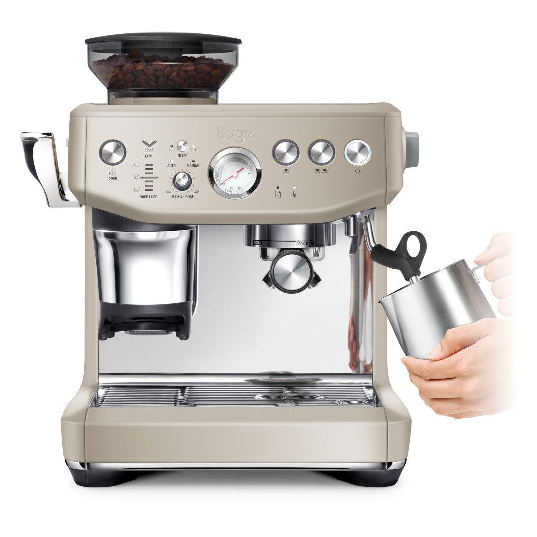 Sage The Barista Express Impress Coffee Machine - Almond Nougat | SES876ALM4GUK1